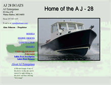 Tablet Screenshot of aj28boats.com